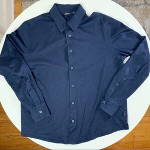 Hugo Boss Slim Fit Mercerised Cotton Button Down Shirt Blue Men’s Size Medium